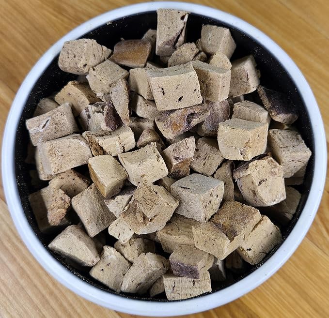 Shepherd Boy Farms Freeze Dried Dog and Cat Treats, Bison Liver, All Natural Freeze-Dried Dog Treat & Snacks, Made in USA, High in Protein, Essential Nutrition of Raw Food, 3oz