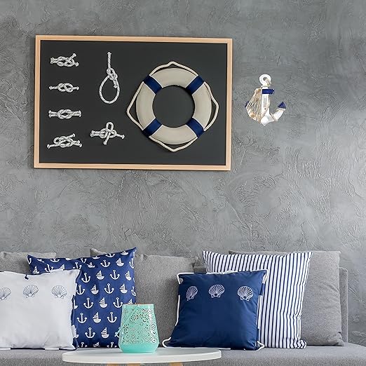 Anchor Thermometer with a Knob for Hanging - Nautical Wall Temperature Gauge - Home - Beach House - Lakeside Cabin - 5.875" H X 4.75" W