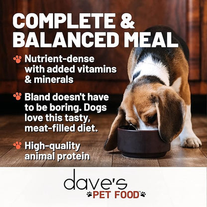 Dave's Pet Food Grain Free Wet Dog Food (95% Beef & Beef Liver), Made in USA Single-Source Protein, Limited Ingredients Added Vitamins & Minerals, 12.5 oz Cans (12 Pack)