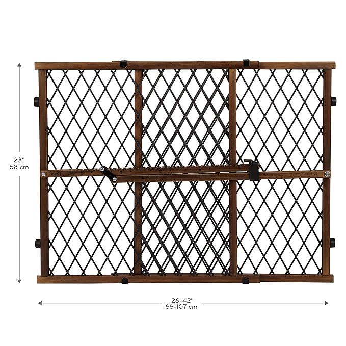 Position & Lock Adjustable Wood Baby Gate (Farmhouse Collection)