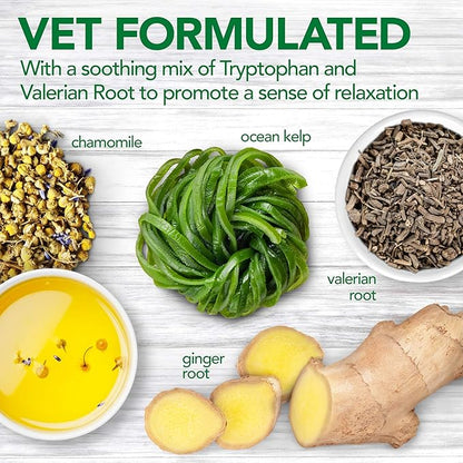 Vet's Best Comfort Calm Calming Soft Chews Dog Supplements - Dog Calming Aid Supports Dog's Balanced Behavior - Promotes Relaxation - 90 Day Supply