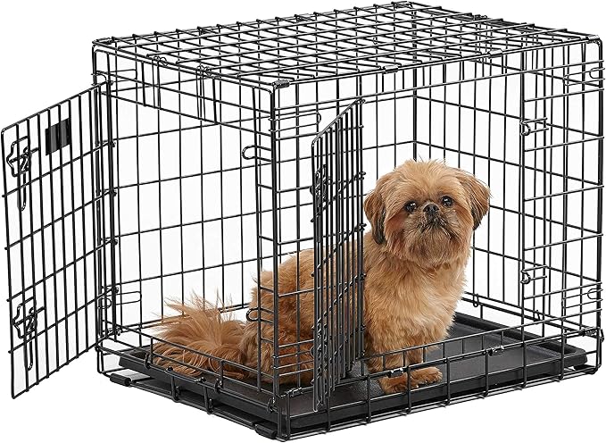 MidWest Homes for Pets Ultima Pro Heavy-Duty 24-Inch Dog Crate, Ultra-Strong Steel Double Door Pet Cage for Small Breeds, Accessories Included