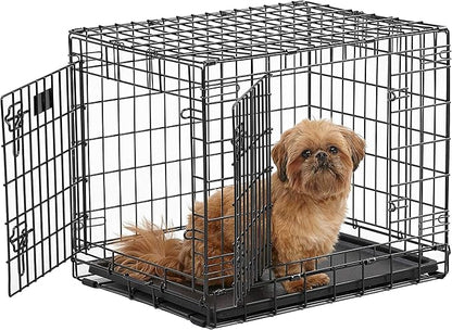 MidWest Homes for Pets Ultima Pro Heavy-Duty 24-Inch Dog Crate, Ultra-Strong Steel Double Door Pet Cage for Small Breeds, Accessories Included