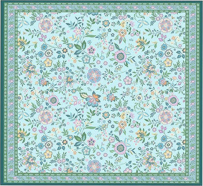 Washable Pee Pads for Dogs 72"x 72", Super Absorbent Boho Reusable Puppy Pads with Colorful Flowers Patterns for Potty Training, Floor, Couch, Bed, and Crate