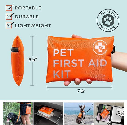 ARCA PET Dog First Aid Kit - Pet Emergency Kit - Water Resistant High Visibility Reflective First Aid Pouch Dog Camping Essentials for Hiking, Backpacking, Sports, Hunting
