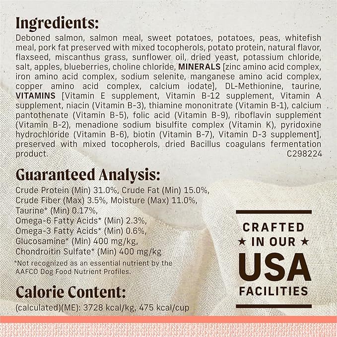 Merrick Lil’ Plates Premium Grain Free Dry Dog Food for Small Dogs, Real Salmon and Sweet Potato Kibble - 12.0 lb. Bag