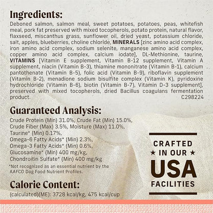 Merrick Lil’ Plates Premium Grain Free Dry Dog Food for Small Dogs, Real Salmon and Sweet Potato Kibble - 12.0 lb. Bag