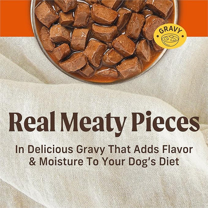 Merrick Chunky Grain Free Premium And Wholesome Canned Dog Food, Real Meat Big Texas Steak Tips Dinner - (Pack of 12) 12 ct. Cans