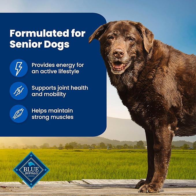Blue Buffalo Life Protection Formula Senior Dry Dog Food, Supports Joint Health and Mobility, Made with Natural Ingredients, Chicken & Brown Rice Recipe, 5-lb. Bag