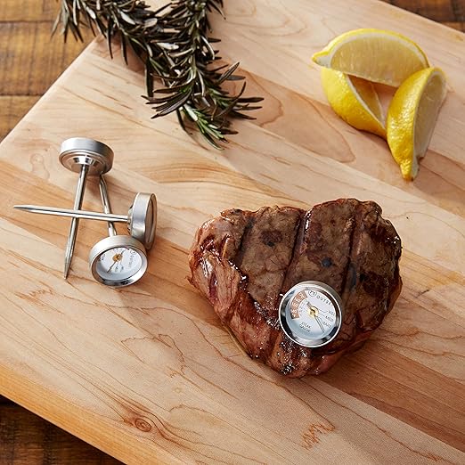 Outset F804 Steak Thermometers, Metallic