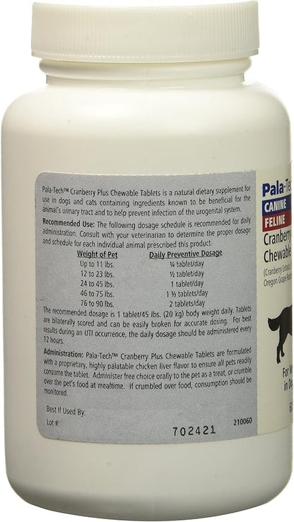 PalaTech Cranberry Plus Chewable Tablets (60 tabs) by Pala Tech