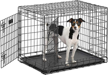 MidWest Homes for Pets Ultima Pro Heavy-Duty 30-Inch Dog Crate, Ultra-Strong Steel Double Door Pet Cage for Medium-Sized Breeds, Accessories Included