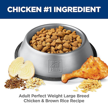 Hill's Science Diet Adult Perfect Weight Large Breed Dry Dog Food, Chicken & Brown Rice, 25 lb. Bag