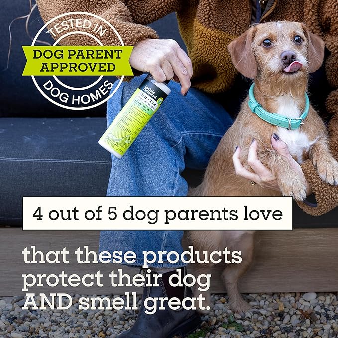 Pet Life Unlimited Natural Flea & Tick 3-Step Kit for Dogs, Plant-Based Prevention and Treatment, Includes Dog Spray, Home Spray & Shampoo, Kill & Repel Fleas, Ticks & Eggs, Soothes Skin