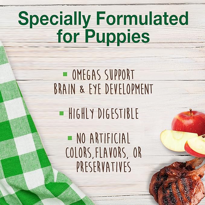 Nylabone Healthy Edibles Natural Puppy Chews Long Lasting Treats for Puppies, Lamb & Apple Flavor, Small/Regular (4 Count)
