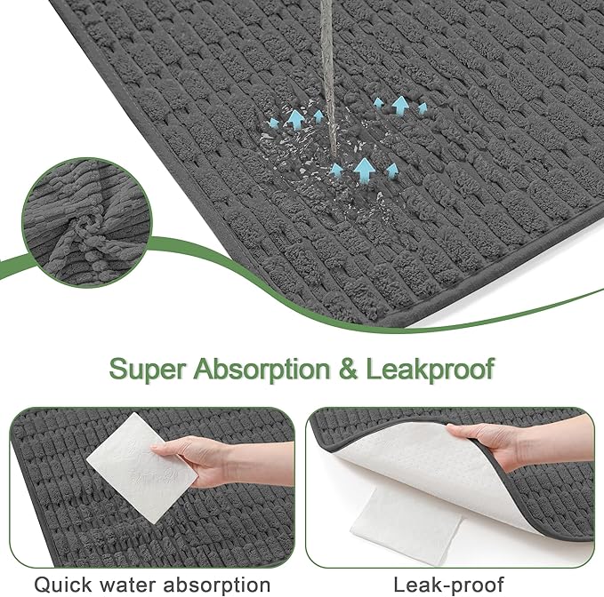 Washable Pee Pads for Dogs, Reusable Puppy Pads Dog Pads, Non-Slip Dog Pee Pads, Leakproof Pet Pee Pads Wee Wee Pads for Dogs. (Dark Grey, 40"x60"(Pack of 1))