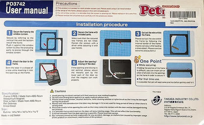 TAKARA INDUSTRY Pet Dog Door for Screens, Medium/Large