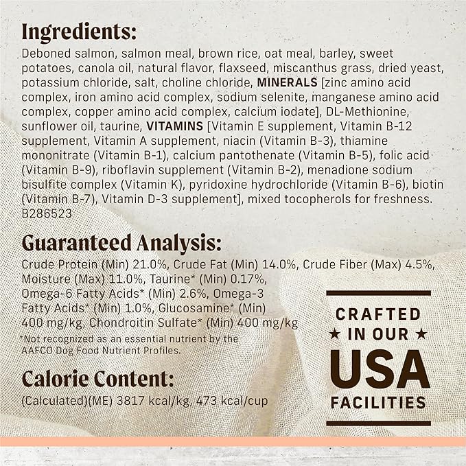 Merrick Limited Ingredient Diet Grain Free Dry Dog Food, Premium And Healthy Kibble, Salmon And Sweet Potato - 4.0 lb. Bag