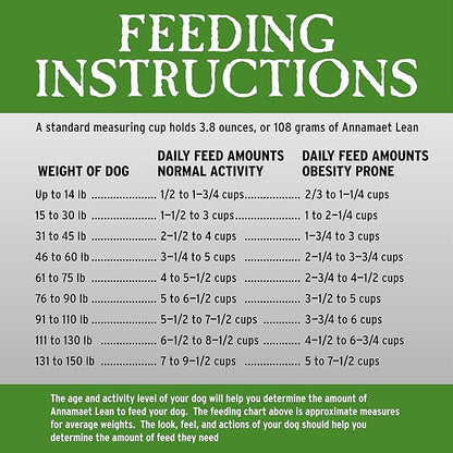 Annamaet Grain-Free Lean Reduced Fat Formula Dry Dog Food, (Chicken & Duck), 25-lb Bag