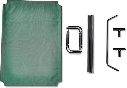Amazon Basics Cooling Breathable Elevated Dog Bed with Durable Metal Frame for Large Dogs, X-Large, 60 x 37 x 9 Inch, Green, Easy to Clean