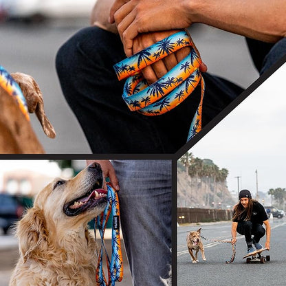 Wolfgang Heavy Duty Dog Leash, Pull-Tested for Walking & Training, SunsetPalms Print, Small