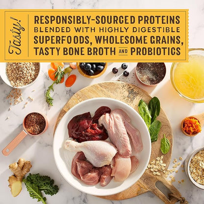 Stella & Chewy's SuperBlends Raw Blend Wholesome Grains Cage-Free Chicken & Duck Recipe with Superfoods, 21 lb. Bag