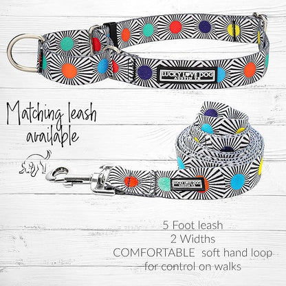 Lucky Love Dog, Adjustable Fun Style Martingale Collar for Dogs, Comfy & Bright Color, Premium No Slip Dog Collar - (Small, SOCO Mart)