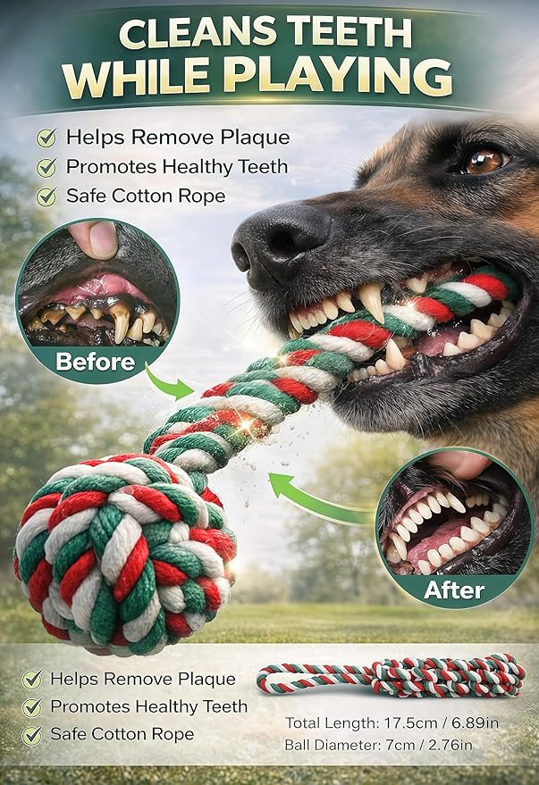 HOPET Dog Outdoor Bungee Hanging Toy, Tether Tug of War Toys for Medium to Large Dog to Exercise, Durable Interactive Tug Toy, Dog Rope Toys