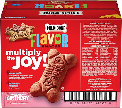 Milk-Bone Dog Treats, Flavor Snacks, Small Biscuits, 14lbs | 2 Pack of 7lbs | Crunchy Texture | Reduces Tartar