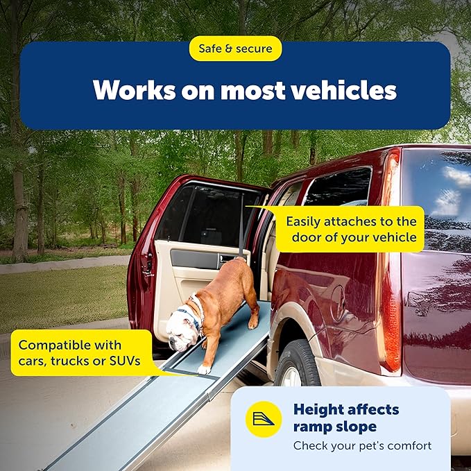 PetSafe Happy Ride Dog Ramp Adaptor - Secure Side Door Entry Support - Portable Ramp Adapter for Cars SUVs & Trucks - Convenient Pet Entry Support - Durable Ramp Connector