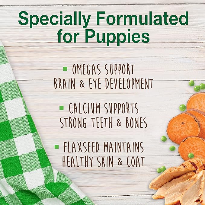Nylabone Healthy Edibles Natural Puppy Chews Long Lasting Treats for Puppies, Turkey & Sweet Potato Flavor, X-Small/Petite (8 Count)