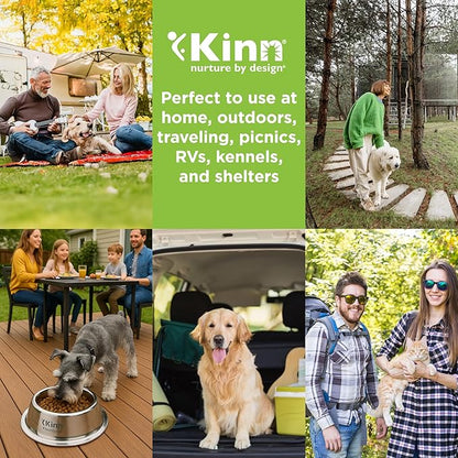 Kinn Kleanbowl Disposable Dog Food Bowls, 32 oz (Pack of 50) - Frame System Refills, Use for Travel, Boarding, or Crate, Compostable Pet Travel Bowl, No Plastic, Leakproof, Portable Dog Dish