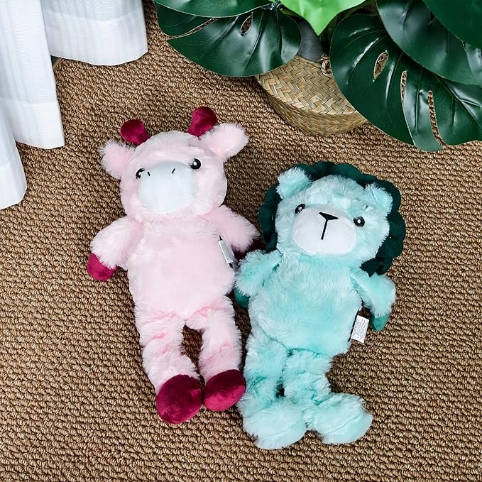 Pink Giraffe Plush Squeaky Dog Toy with Bungee Leg Puppy Teething Chew Toy Cute Soft Funny Indoor Outdoor Interactive Stuffed Animal Dog Toy for Small Medium Large Dogs Toy Gift 36cm/14.17in