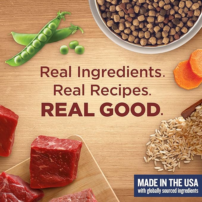 Nutrish Rachael Ray Adult Dry Dog Food Real Beef, Pea & Brown Rice Recipe, 13 lb. Bag