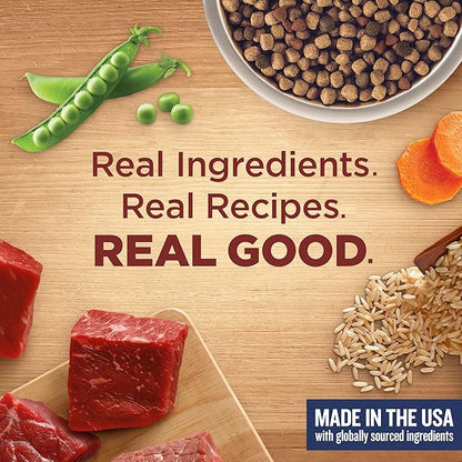 Nutrish Rachael Ray Adult Dry Dog Food Real Beef, Pea & Brown Rice Recipe, 40 lb. Bag (Packaging May Vary)