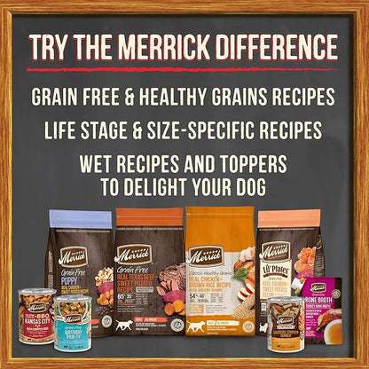 Merrick Grain Free Canned Dog Food, Real Duck Dinner Recipe With Added Vitamins and Minerals, 12.7 oz. Can