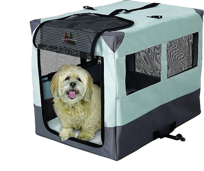 MidWest Homes for Pets Canine Camper Sportable, 36-inch Portable Tent Crate for Dogs, Soft-Sided, Folding Frame, Mesh Windows, Zip Door, Water-Resistant, Includes Pad
