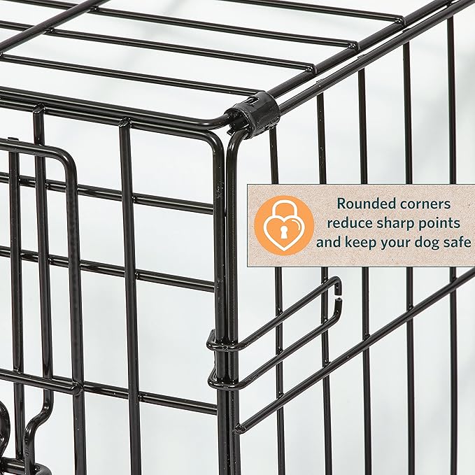 MidWest Homes for Pets 24-Inch LifeStages Crate for Small Breeds, 12-20 lbs, Single Door Folding Dog Crate with Divider Panel, Leak-Proof Tray & Secure Latch, Heavy-Duty & Easy to Assemble