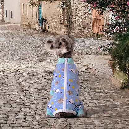 Dog Surgery Recovery Suit, Dog Onesie for Surgery Female Male Dogs, Dogs Pajamas Long Sleeve, Small Dogs Onesie, Abdominal Wound Bandages Surgical Suit, Cat Recovery Suit for Shedding Skin Disease