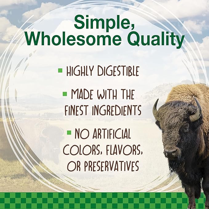 Nylabone Healthy Edibles Wild Natural Dog Chews,Long Lasting Bones for Dogs,Bison Flavor Dog Treats,Medium,2 Count (Pack of 2)