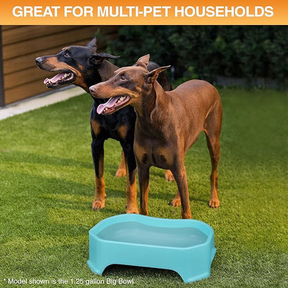 Neater Pet Brands Extra Large Water Bowl for Dogs, Outdoor Dog Water Bowl (2.25 Gallon XL Capacity), Big Trough Style Food Dish for Indoors or Outside, No Spill Large Dog Bowls, Aquamarine