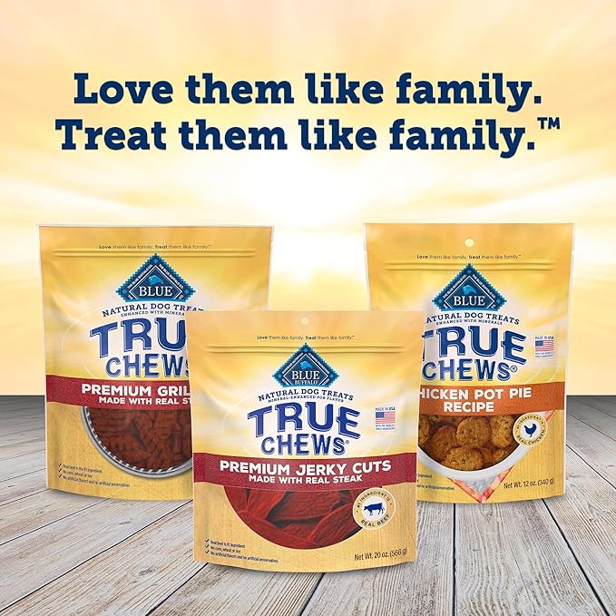 Blue Buffalo True Chews Premium Jerky Cuts Dog Treats, Made in the USA with Natural Ingredients, Beef, 20-oz Bag