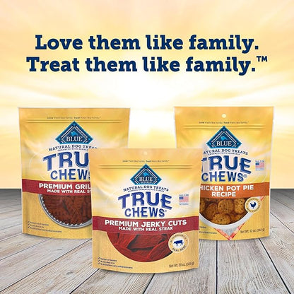 Blue Buffalo True Chews Premium Jerky Cuts Dog Treats, Made in the USA with Natural Ingredients, Beef, 20-oz Bag