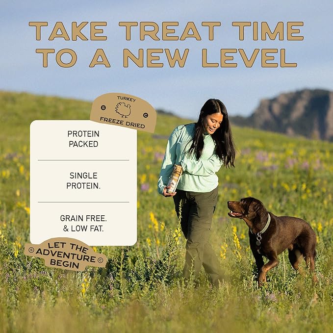 Smart Cookie Freeze Turkey Bites - Single Ingredient Freeze Dried Dog Treats - Dog Training Treats & Dog Food Topper - Made in USA - 2oz Bag, 1 Pack