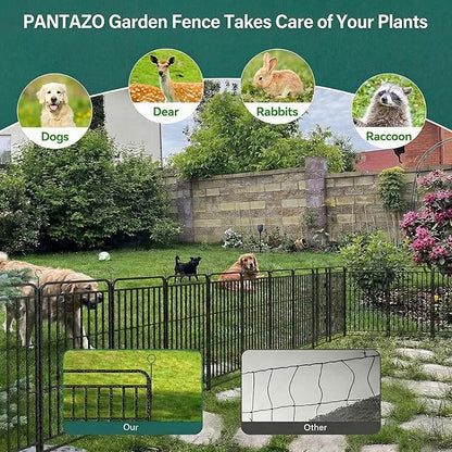 Dog Playpen Outdoor 24 Panels 40'' Rustproof Metal Dog Fence with Gate Small Medium Portable Large Dog Play Pen 54FT 180 Sq.ft for RV Camping, Trips, Play Yard