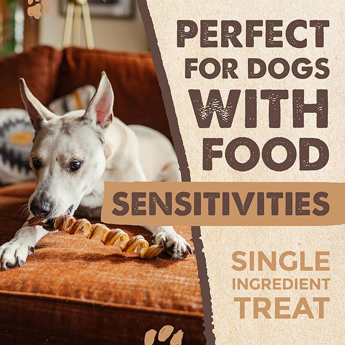 Mighty Paw Naturals Curly Bully Sticks for Dogs - Grass Fed Beef Dog Chews. Bully Sticks for Large Pets, Medium, Small Breeds. Lower Odor Treats for Small Pets. Single Ingredient 12”, 5 Pack