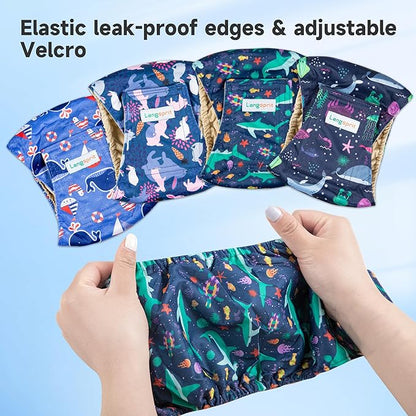 Male Dogs Diapers Belly Bands(4Pack), Washable Reusable Male Boy Doggy Wraps Panties for Doggie Puppy Pooping Potty Training Incontinence Marking Pañal para Perro XX-Large