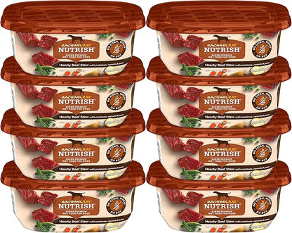 Nutrish Rachael Ray Wet Dog Food Hearty Beef Stew, 8 oz. Tub, 8 Count