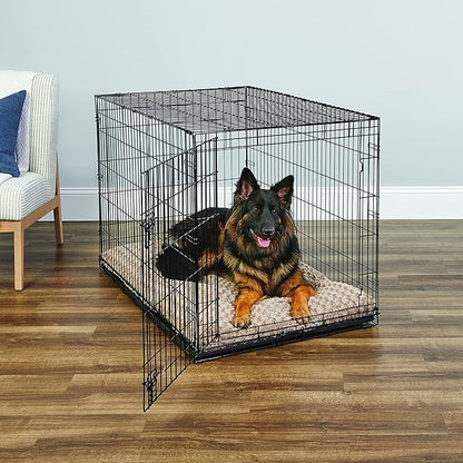 Midwest Homes for Pets 48-Inch New World Crate for Extra-Large Breeds, 90-110 lbs, Single Door Folding Dog Crate, Leak-Proof Tray & Secure Latch, Portable, Durable & Easy to Assemble