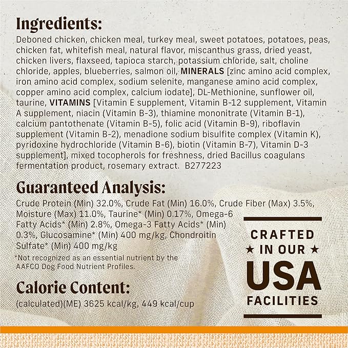 Merrick Lil’ Plates Grain Free Dry Dog Food For Small Dogs, Chicken And Sweet Potato Kibble With Raw Bites - 4.0 lb. Bag